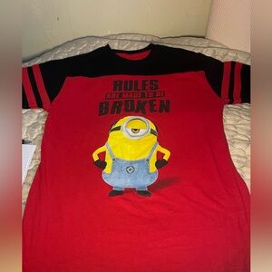 Despicable Me Minion "Rules Are Made To Be Broken" Graphic T-Shirt.